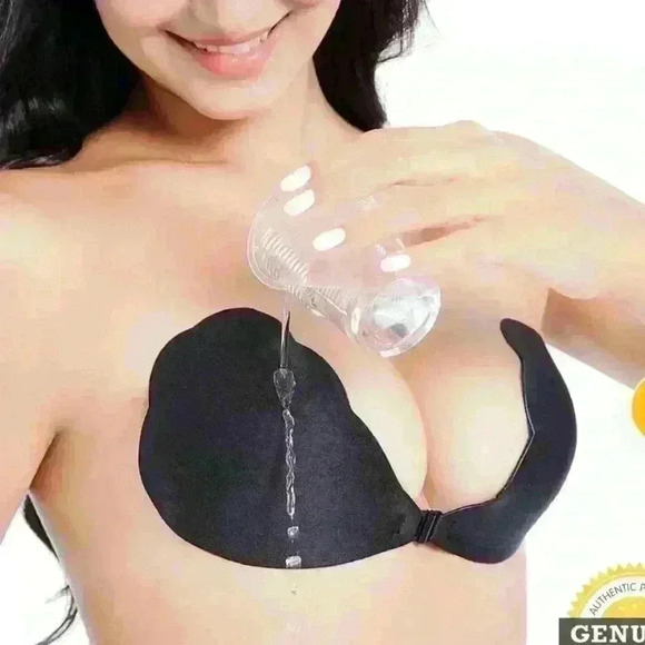 Strapless Sticky Invisible Push Up Bra Cup B Tan - Picture 2 of 6